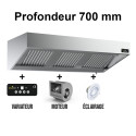 Hotte murale profondeur 700 mm - Avec moteur