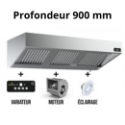 Hotte murale profondeur 900 mm - Avec moteur