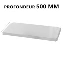 Etagère inférieure pour table de travail inox profondeur 500 mm