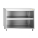 Meuble bas inox ouvert profondeur 600 mm