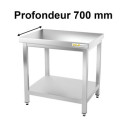 Table de travail inox profondeur 700 mm
