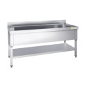 Plonge inox 1 grande cuve - Profondeur 700 mm