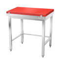 Table de découpe rouge avec renfort profondeur 500 mm