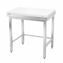 Table de découpe blanche avec renfort profondeur 600 mm