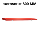 Plaque de découpe rouge profondeur 800 mm (Conforme HACCP)