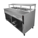 Tables/Meubles de préparations à Tacos/Crousty avec bain-marie intégré sur roulettes
