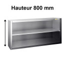 Placard mural inox ouvert Hauteur 800 mm