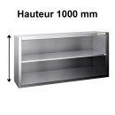 Placard mural inox ouvert Hauteur 1000 mm