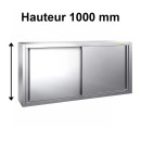 Placard mural inox avec portes coulissantes Hauteur 1000 mm