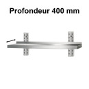 1 x Etagère murale inox profondeur 400 mm