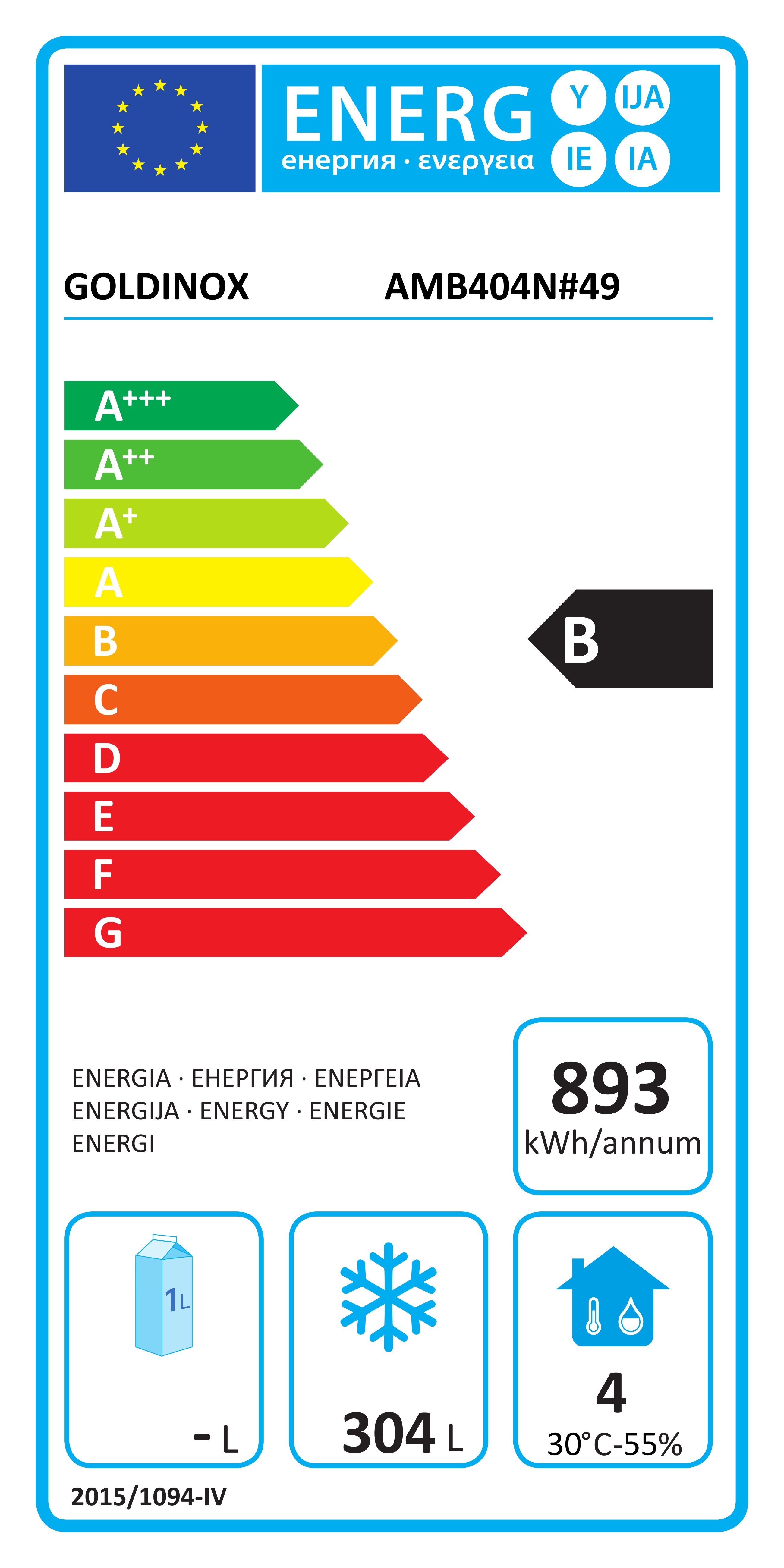 Etiquette energetique AMB404N#49